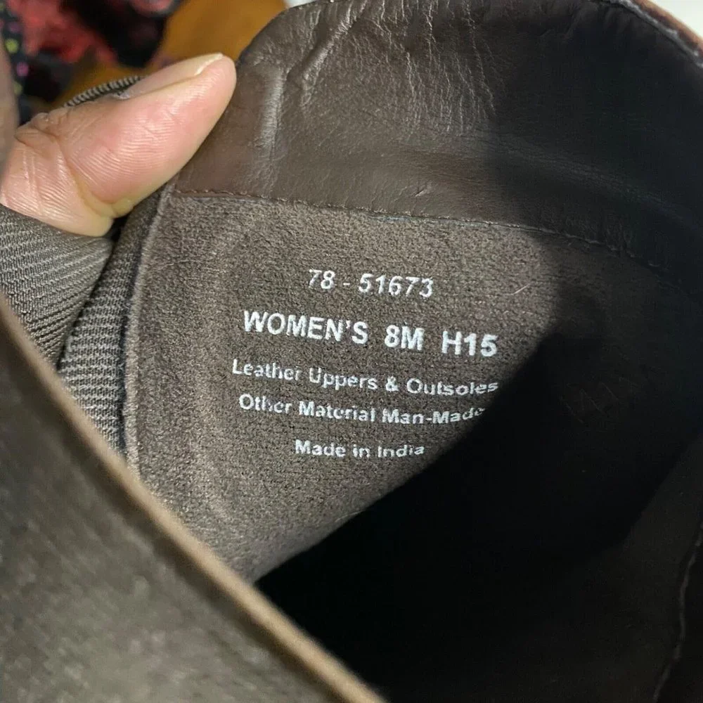 Johnston & Murphy Women's Brown Knee-High Riding Boots- genuine leather - Picture 7 of 16